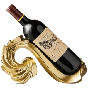 NNETM Resin Simple Spiral Wine Rack - Gold