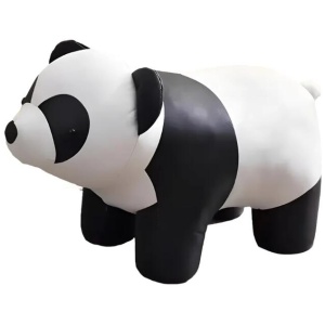 NNETM Solid Wood Bench - Charming Panda-Shaped