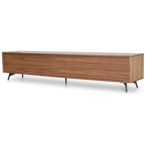 Nelson 2.4m Wooden TV Entertainment Unit - Walnut by Interior Secrets - AfterPay Available