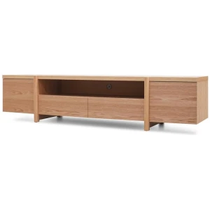 New York Lowline 2.1m Wooden TV Entertainment Unit - Full Natural by Interior Secrets - AfterPay Available