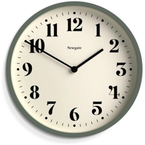 Newgate Number Four Wall Clock Matte Asparagus Green