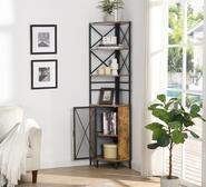 Nola 6 Shelf Bookshelf Brown
