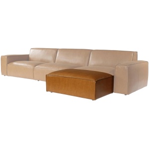 Nola Modular Leather Ottoman