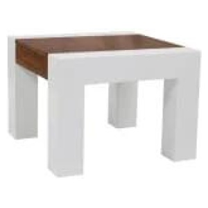 Nora Side Table - Antique Oak / High Gloss White