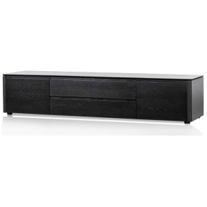 Norris 2m Entertainment TV Unit with Middle Drawer - Black Oak by Interior Secrets - AfterPay Available