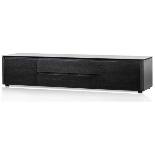 Norris 2m Entertainment TV Unit with Middle Drawer - Black Oak by Interior Secrets - AfterPay Available