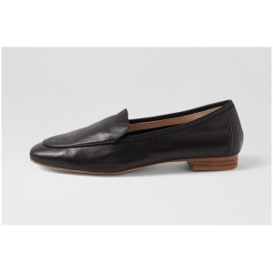 Nude Avery 2 Nu Black Leather Black Shoes Womens Shoes Casual Flat Shoes