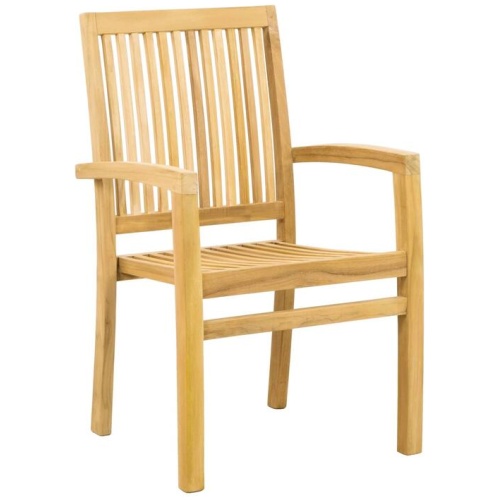Oakley Stackable Teak Armchair, Natural