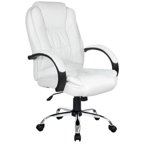 Office Chair Gaming Computer Chairs Executive PU Leather Seating White