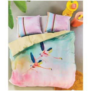 Oilily Colourful Birds Multi Cotton Sateen Quilt Cover Set Queen