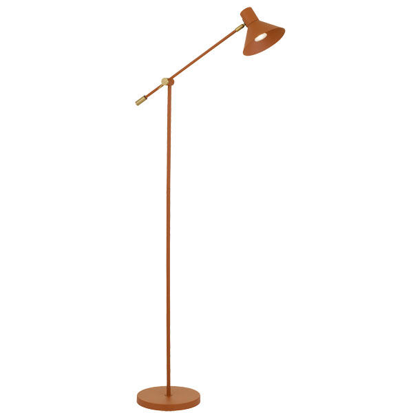 Olav Orange Floor Lamps Telescopic Modern Brass Metal Lights Telbix Lighting