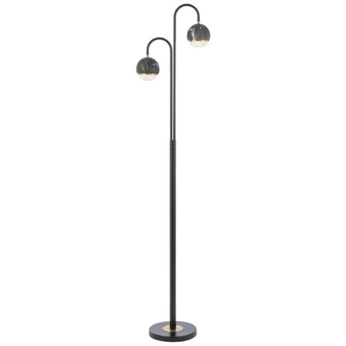 Oneta 2 Lights Floor Lamp, Black