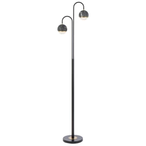 Oneta 2Light Floor Lamp Black Clear | Telbix Lighting