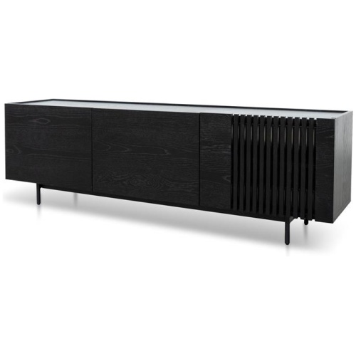 Onito 180cm TV Entertainment Unit - Full Black by Interior Secrets - AfterPay Available