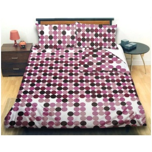 Opus Dots Mauve Quilt Cover Set Queen