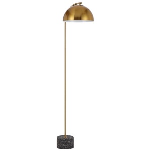 Ortez Floor Lamp, Antique Gold, Black Terrazzo