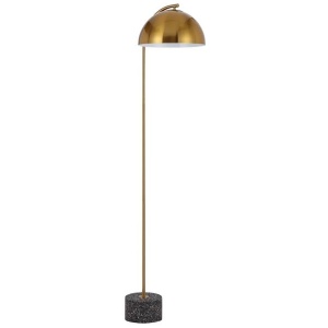 Ortez Floor Lamp Black Terrazzo Antique Gold | Telbix Lighting