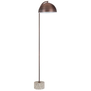 Ortez Floor Lamp White Terrazzo Bronze | Telbix Lighting