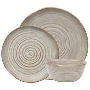 Ottawa 12 Piece Stoneware Dinner Set Barley Size 6X17cm by Ecology