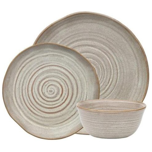 Ottawa 12 Piece Stoneware Dinner Set Barley Size 6X17cm by Ecology
