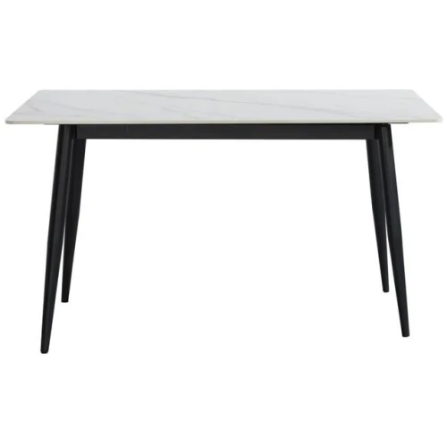 Our Home Eniko Rectangular Sintered Stone Dining Table 130cm - Black & White