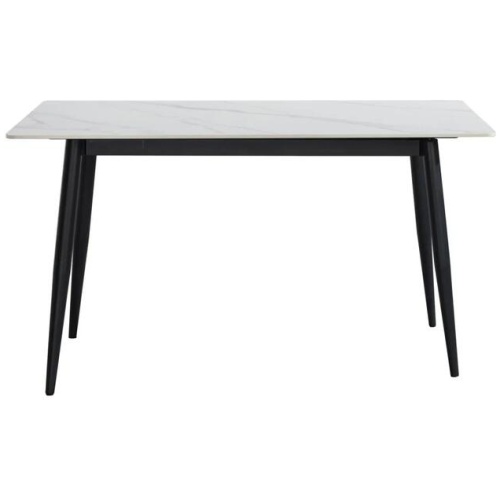 Our Home Eniko Rectangular Sintered Stone Dining Table 160cm - Black & White