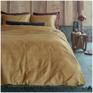 PIP Studio Blurred Lines Yellow Cotton Sateen Quilt Cover Set King