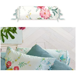 PIP Studio Fleur Grandeur White Neck Roll Cushion