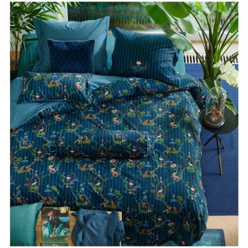 PIP Studio Singerie Dark Blue Cotton Quilt Cover Set King