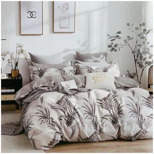 Palm Bay 100% Cotton Reversible Quilt Cover Set Queen