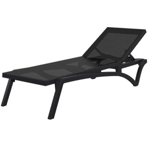 Pantha Outdoor Sun Lounger - Black by Interior Secrets - AfterPay Available