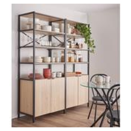 Pasadena Bookcase With Cabinet Brown