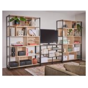 Pasadena Large Wide Bookcase Brown