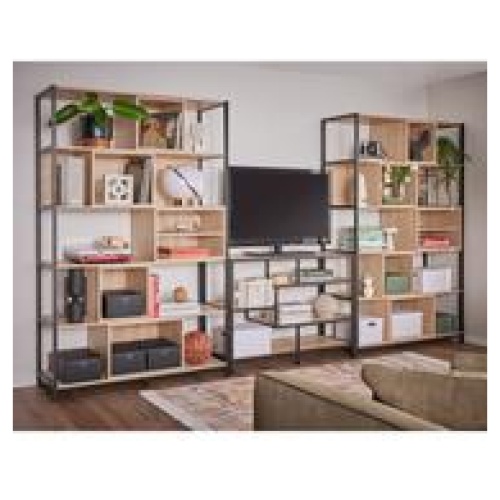 Pasadena Large Wide Bookcase Brown