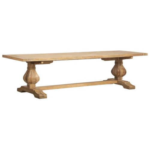 Paxton 300cm Reclaimed Teak Dining Table Natural
