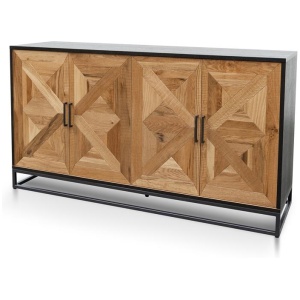 Percy 160cm Wide Sideboard - European Knotty Oak and Peppercorn by Interior Secrets - AfterPay Available