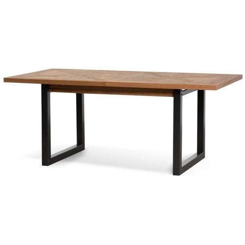 Percy 6-8 Seater Extendable Dining Table - European Knotty Oak and Peppercorn by Interior Secrets - AfterPay Available