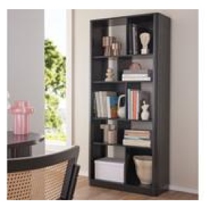Piera 10 Shelf Bookcase Black