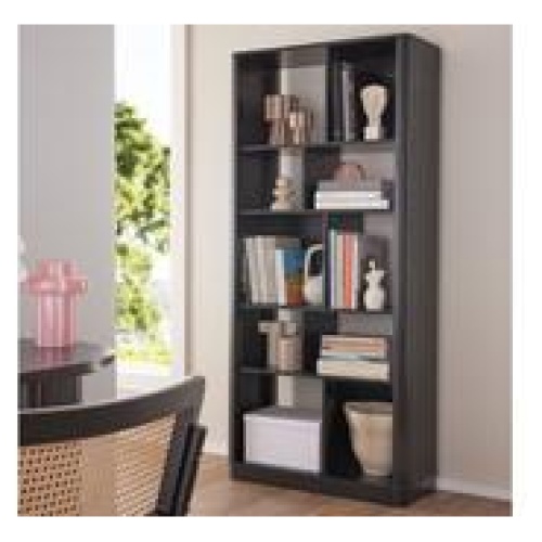 Piera 10 Shelf Bookcase Black