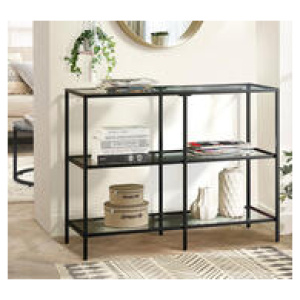 Pilcher 3 Shelves Console Table Black