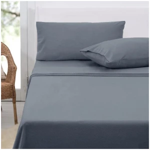 Polar Fleece Sheet Set King 36cm Wall with King Pillowcases Slate