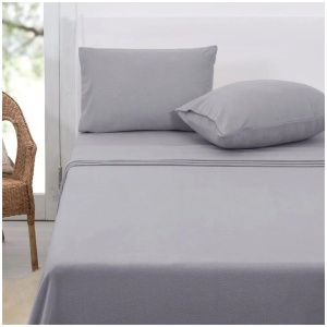 Polar Fleece Sheet Set Queen 36cm Wall Grey