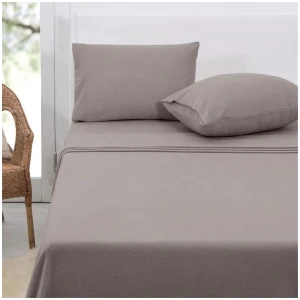 Polar Fleece Sheet Set Queen 36cm Wall Taupe