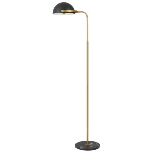 Pollard Floor Lamp, Black, Antique Gold
