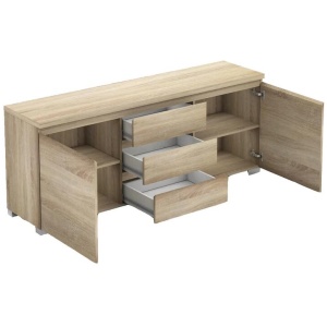 Porto Buffet Sideboard TV Stand Storage Cabinet Cupboard - Light Sonoma Oak