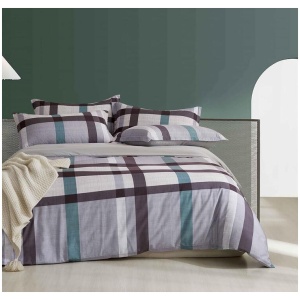 Print Microfibre Quilt Cover Set - Ultra Soft with Zipper Closure (Stanley, King Size)