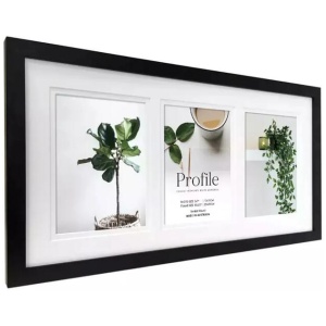 Profile - Elegant Deluxe 10x20/5x7" (3) Multi Photo Frame - Black
