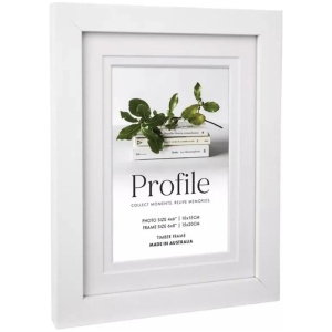 Profile - Elegant Deluxe 4x6/6x8" Photo Frame - White