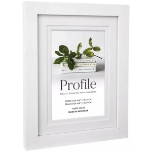 Profile - Elegant Deluxe 4x6/6x8" Photo Frame - White