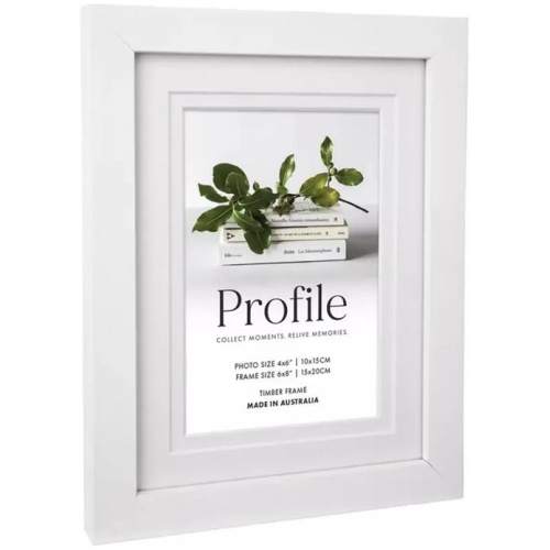 Profile - Elegant Deluxe 4x6/6x8" Photo Frame - White